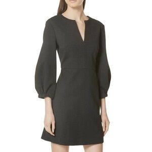 Tibi Bond 3/4 Puff Sleeve Knit Stretch‎ Charcoal Gray Dress